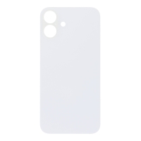 Apple iPhone 16 Plus - Battery Door with Adhesive Large Hole White With Logo OEM