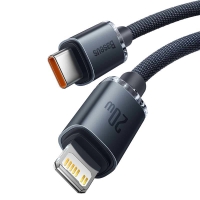 BASEUS Cable Type-C - Lightning, 1.2 m, 20W, Crystal Shine, CAJY000201 /black