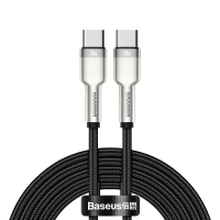 BASEUS Cable Type-C - Type-C, 1m, 100W, Cafule Metal (black) - CATJK-C01