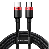 BASEUS Cable Type-C - Type-C, 2m, 100W, Cafule (black + red) - CATKLF-AL91