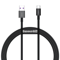 BASEUS Cable USB-A - Type-C, 1m, 66W, 6A, Superior S (black) - CATYS-01