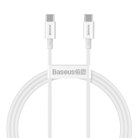 BASEUS Cable Type-C - Type-C, 1m, 100W, Superior S (white) - CATYS-B02