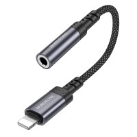 Borofone Adapter BV24 Graceful - Lightning to jack 3,5mm - grey