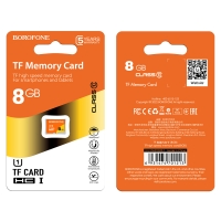 Borofone Memory card MicroSD 8GB SDHC Class10 75MB/s