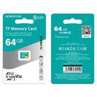 Borofone Memory card MicroSD 64GB SDHC Class10 95MB/s