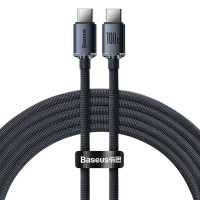 BASEUS Cable Type-C - Type-C, 2m, 100W, Crystal Shine (black) - CAJY000701