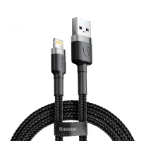 BASEUS Cable USB-A - Lightning, 1m, 2.4A, CAFULE (black+grey) - CALKLF-BG1