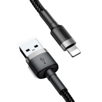BASEUS Cable USB-A - Lightning, 2m, 1.5A, CAFULE (gray+black) - CALKLF-CG1