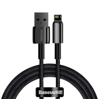 BASEUS Cable USB-A - Lightning, 2m, 2.4A,Tungsten Gold (black) - CALWJ-A01