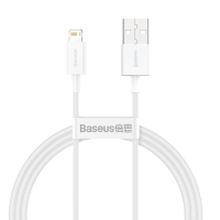 BASEUS Cable USB-A - Lightning, 1.5m, 2.4A, Superior (white) - CALYS-B02