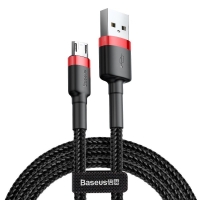 BASEUS Cable USB-A - Micro USB, 2m, 1.5A, CAFULE (red+black) - CAMKLF-C91