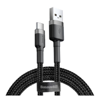 BASEUS Cable USB-A - Type-C, 3m, 2A, CAFULE (black+grey) - CATKLF-UG1