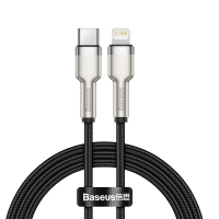BASEUS Cable Type-C - Lightning, 1m, 20W, Cafule (black) - CATLJK-A01