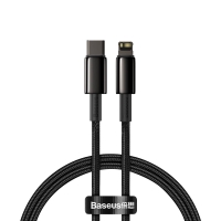 BASEUS Cable Type-C - Lightning, 1 m, 20W, Tungsten Gold, CATLWJ-01 /black