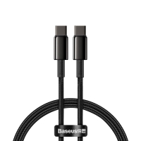 BASEUS Cable Type-C - Type-C, 2m, 100W, Tungsten Gold (black) - CATWJ-A01