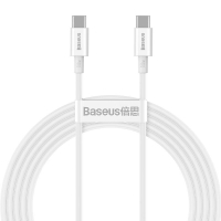 BASEUS Cable Type-C - Type-C, 2m, 100W, Superior S (white) - CATYS-C02