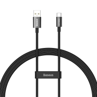 BASEUS Cable USB-A - Type-C, 2m, 65W, Superior S (black) - CAYS001001