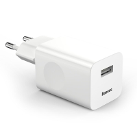 BASEUS 220V 24W, 1*USB-Α, Quick Charger (white) - CCALL-BX02
