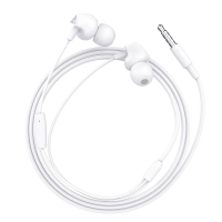 HOCO M60 wire earphones Jack 3,5 mm with microphone white