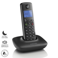 Motorola T401+ Black (Ελληνικό Μενού) Ασύρματο τηλέφωνο