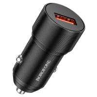 Borofone Car charger BZ19A Wisdom - USB - QC 3.0 18W black