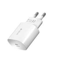 Devia wall charger Smart PD 25W 1x USB-C white + USB-C to USB-C cable