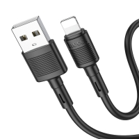 HOCO X83 cable USB A to Lightning 2,4A 1m black