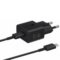 Samsung EP-T2510XBE USB-C 25W Travel Charger + USB-C Data Cable Black