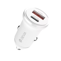Devia car charger Smart Mini PD QC 3.0 30W 1x USB 1x USB-C white