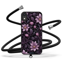 Samsung A145F Galaxy A14 4G - CrossBody Strap Θήκη με Universal Λουράκι Κινητού και σχέδιο Flower