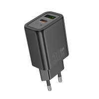 Hoco N61 wall charger 1*USB-A + 1*USB-C PD QC3.0 3A 20W black
