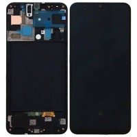 Samsung A505 Galaxy A50 - Copy LCD display + Touch Unit + Front Cover Black