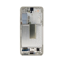 Samsung S911 Galaxy S23 - LCD display + Touch Unit + Front Cover Cream (Service Pack)