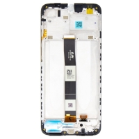 Xiaomi Redmi 10A - LCD Display + Touch Unit + Front Cover Black (Service Pack)