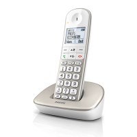 Philips XL4901S/GRS (Ελληνικό Μενού) Ασύρματο τηλέφωνο συμβατό με ακουστικά βαρηκοΐας, με ανοιχτή ακρόαση, φωτ. οθόνη και φραγή