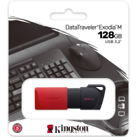 Kingston DataTraveler Exodia M 128GB USB 3.2 Stick Κόκκινο