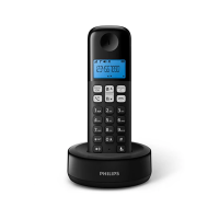 Philips D1611B/GRS Μαύρο (Ελληνικό Μενού) Ασύρματο τηλέφωνο ανοιχτή ακρόαση, φωτιζόμενη οθόνη και 50 μνήμες