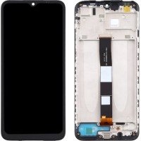 Xiaomi Redmi 9A / Redmi 9C / Redmi 9AT - LCD Display + Touch Unit + Front Cover Black Original (Service Pack)