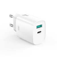 XO CE30 wall charger PD 30W 1xUSB-C 1xUSB-A white