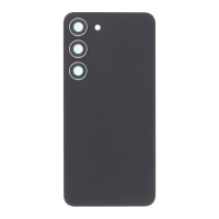 Samsung Galaxy S23 - Battery Door + Battery Door Adhesive + Back Camera Lens and Bezel Phantom Black OEM