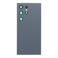 Samsung Galaxy S24 Ultra - Battery Door + Battery Door Adhesive + Back Camera Lens and Bezel Titanium Black OEM