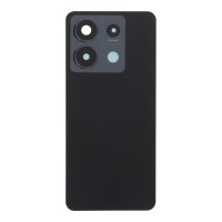 Xiaomi Redmi Note 13 Pro 5G - Battery Door + Battery Door Adhesive + Back Camera Lens and Bezel Midnight Black OEM