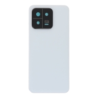 Xiaomi 13 - Battery Door + Battery Door Adhesive + Back Camera Lens and Bezel for White OEM