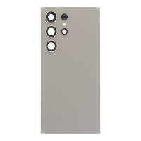 Samsung Galaxy S24 Ultra - Battery Door + Battery Door Adhesive + Back Camera Lens and Bezel Titanium Gray OEM