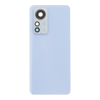 Xiaomi 12 Pro - Battery Door + Battery Door Adhesive + Back Camera Lens and Bezel for Blue OEM