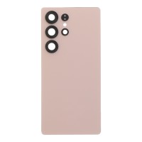 Samsung Galaxy S25 Ultra - Battery Door + Battery Door Adhesive + Back Camera Lens and Bezel Titanium Pink Gold OEM