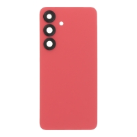 Samsung Galaxy S25 - Battery Door + Battery Door Adhesive + Back Camera Lens and Bezel Coral Red OEM