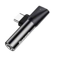 BASEUS Adapter Type-C to 3.5mm + USB-C, CATL41-01 /black/