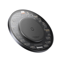 BASEUS Simple 2 BS-W530 Wireless Qi Charger 15W + USB-C to USB-C cable (black) - CCJJ050001