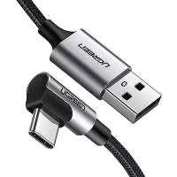UGREEN Cable USB-A to USB-C,1m, 3A, Right angled, gray - US284 / 50941